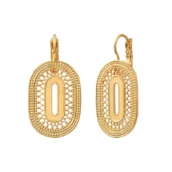 Online Noor sleeper earrings - gold Dormeuses