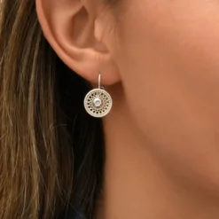 Online Noor sleeper earrings - silver Dormeuses