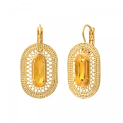 New Noor sleeper earrings - yellow Dormeuses