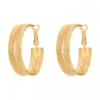 Online Noor wide hoop earrings - gold Créoles