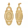 Discount Noor wide stud earrings for pierced ears - gold Percées / Tiges