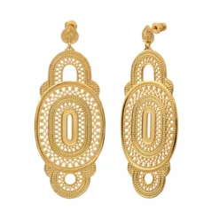 Discount Noor wide stud earrings for pierced ears - gold Percées / Tiges