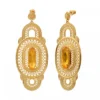 Clearance Noor wide stud earrings - yellow Percées / Tiges
