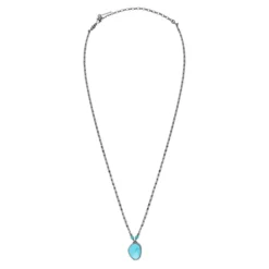 Clearance Noto adjustable delicate pendant necklace - turquoise Sautoirs & Colliers Longs|Pendentifs Et Médailles