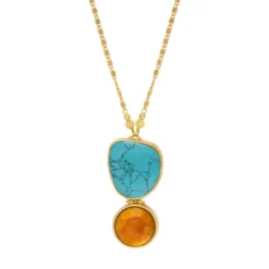 Hot Noto Adjustable Pendant Necklace - Turquoise Sautoirs & Colliers Longs|Pendentifs Et Médailles