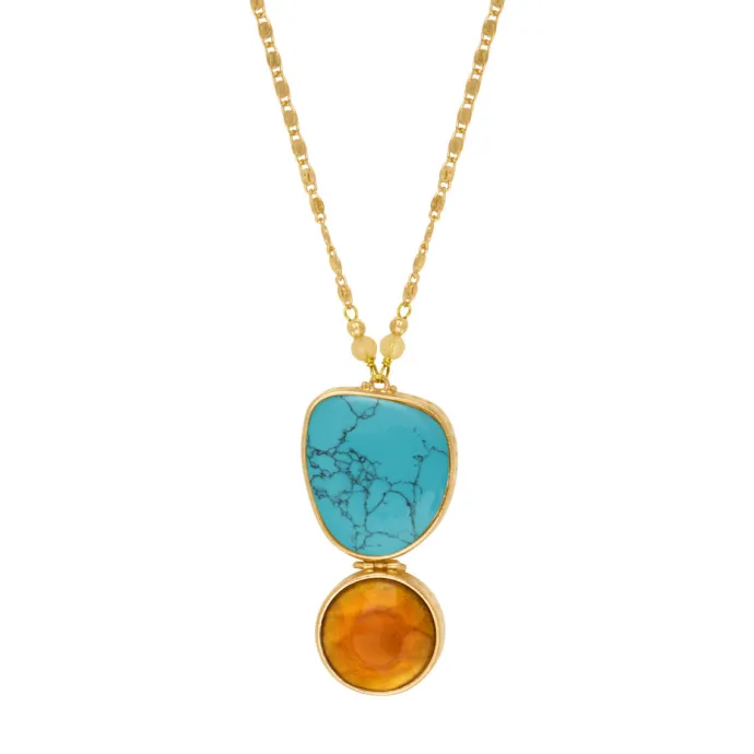 Hot Noto Adjustable Pendant Necklace - Turquoise Sautoirs & Colliers Longs|Pendentifs Et Médailles