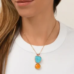 Hot Noto Adjustable Pendant Necklace - Turquoise Sautoirs & Colliers Longs|Pendentifs Et Médailles