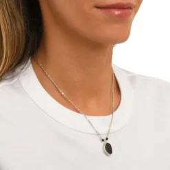 Discount Noto Adjustable Pendant Necklace - Black Sautoirs & Colliers Longs|Pendentifs Et Médailles
