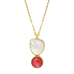 Outlet Noto Adjustable Pendant Necklace - Red Sautoirs & Colliers Longs|Pendentifs Et Médailles