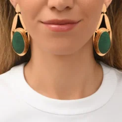Best Noto clip-on earrings - green Clips