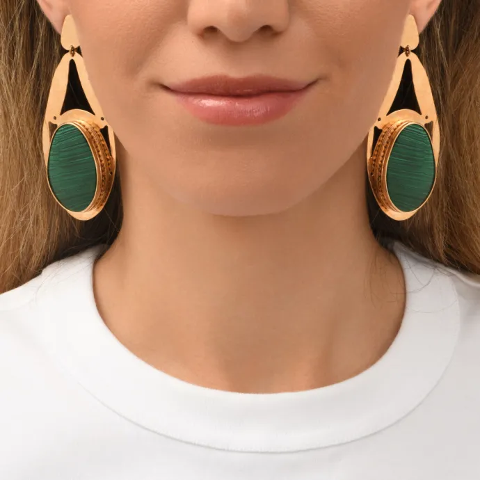 Best Noto clip-on earrings - green Clips