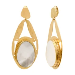 Noto clip-on earrings - mother-of-pearl Clips