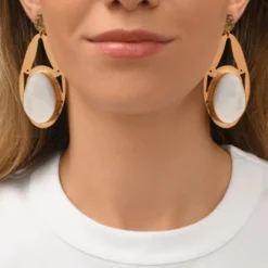 Noto clip-on earrings - mother-of-pearl Clips