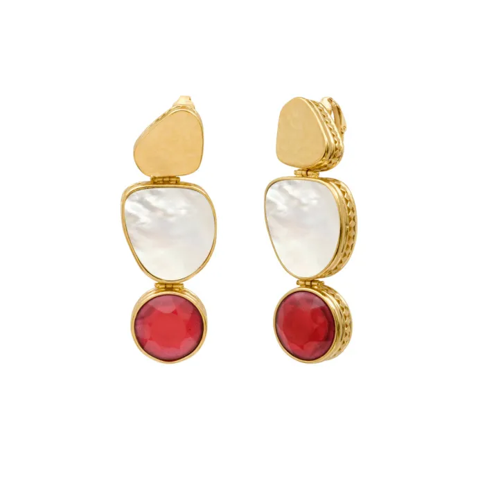 Sale Noto clip-on earrings - red Clips