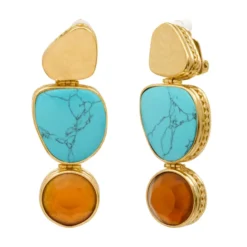 Sale Noto clip-on earrings - turquoise Clips