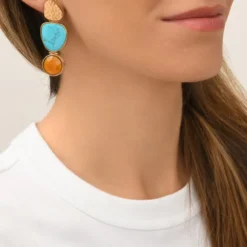 Sale Noto clip-on earrings - turquoise Clips
