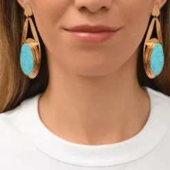 Clearance Noto clip-on earrings - turquoise Clips