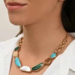 New Noto necklace - green Plastrons