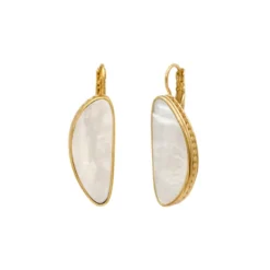 Discount Noto oblong sleeper earrings - mother-of-pearl Dormeuses