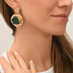 Hot Noto pierced stud earrings - green Percées / Tiges