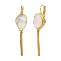 Clearance Noto sleeper drop earrings - mother-of-pearl Dormeuses|Longues / Pendantes