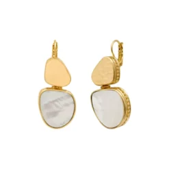 Hot Noto sleeper earrings - mother-of-pearl Dormeuses