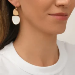 Hot Noto sleeper earrings - mother-of-pearl Dormeuses