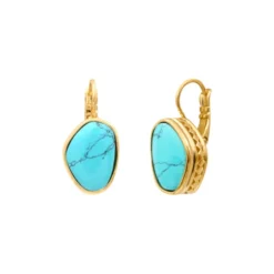 Outlet Noto sleeper earrings - turquoise Dormeuses