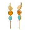 Discount Noto tassel sleeper earrings - turquoise Dormeuses