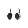 Noto thin sleeper earrings - black Dormeuses