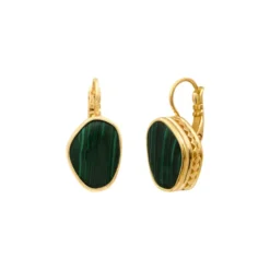 Online Noto thin sleeper earrings - green Dormeuses