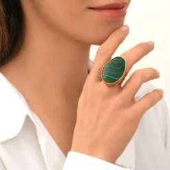 Clearance Noto wide adjustable ring - green Bagues Ajustables|Bagues Grandes Tailles