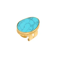 New Noto wide adjustable ring - turquoise Bagues Grandes Tailles
