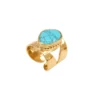 Discount Noto wide medium adjustable ring - turquoise Bagues Ajustables|Bagues Grandes Tailles