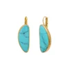 Online Noto wide sleeper earrings - turquoise Dormeuses