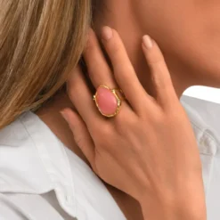 Outlet Océane adjustable ring – pale pink Bagues Ajustables