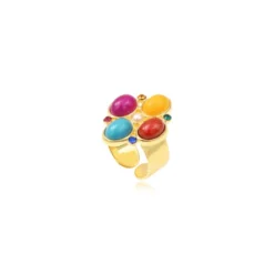 Outlet Océane Adjustable Wide Ring – Multicolored Bagues Ajustables|Bagues Grandes Tailles