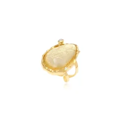 Online Océane medium adjustable ring – white Bagues Ajustables