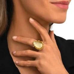Online Océane medium adjustable ring – white Bagues Ajustables