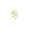Sale Océane medium adjustable ring – white and rhinestones Bagues Ajustables