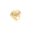 Best Océane medium oval adjustable ring – white Bagues Ajustables
