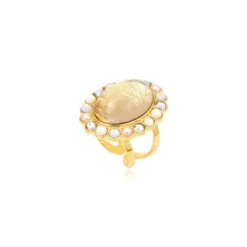 Best Océane medium oval adjustable ring – white Bagues Ajustables