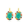 Clearance Océane oval sleeper earrings – turquoise Dormeuses