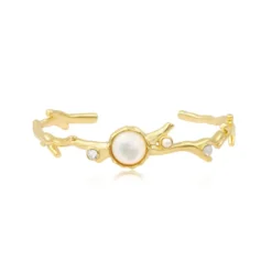 Sale Océane thin bangle bracelet – white Joncs