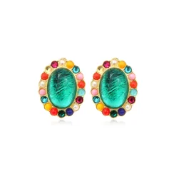 Online Oceane clip-on earrings – turquoise Clips