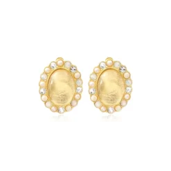 Best Oceane clip-on earrings – white Clips