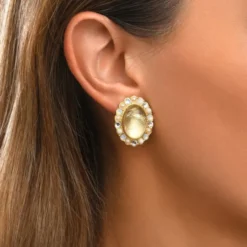Best Oceane clip-on earrings – white Clips