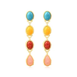 Clearance Oceane long pierced stud earrings – multicoloured Percées / Tiges