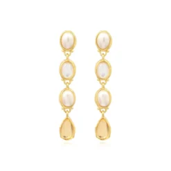 Discount Oceane long pierced stud earrings – white Percées / Tiges