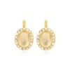 Outlet Oceane oval sleeper earrings – white Dormeuses